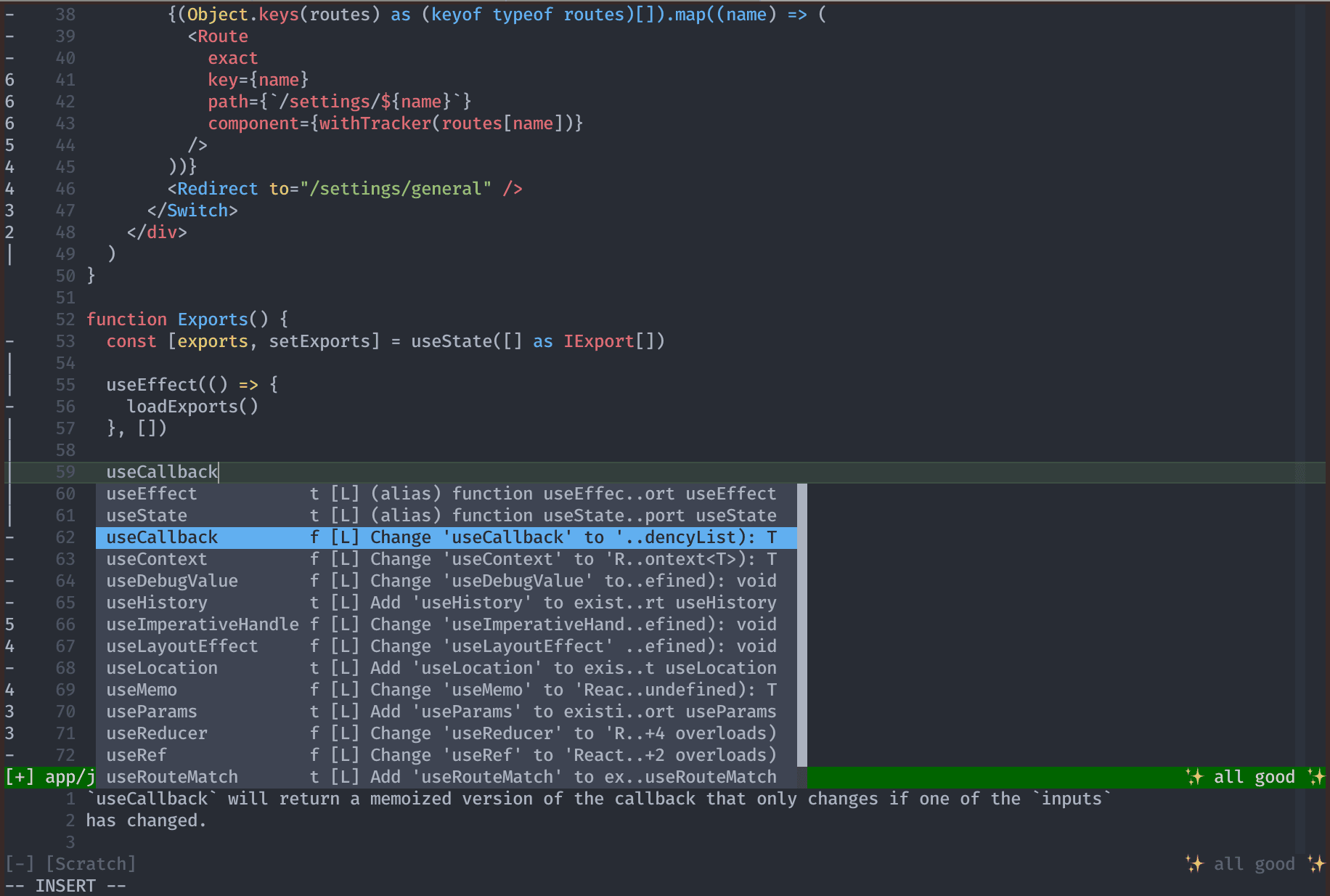 Completion through LSP