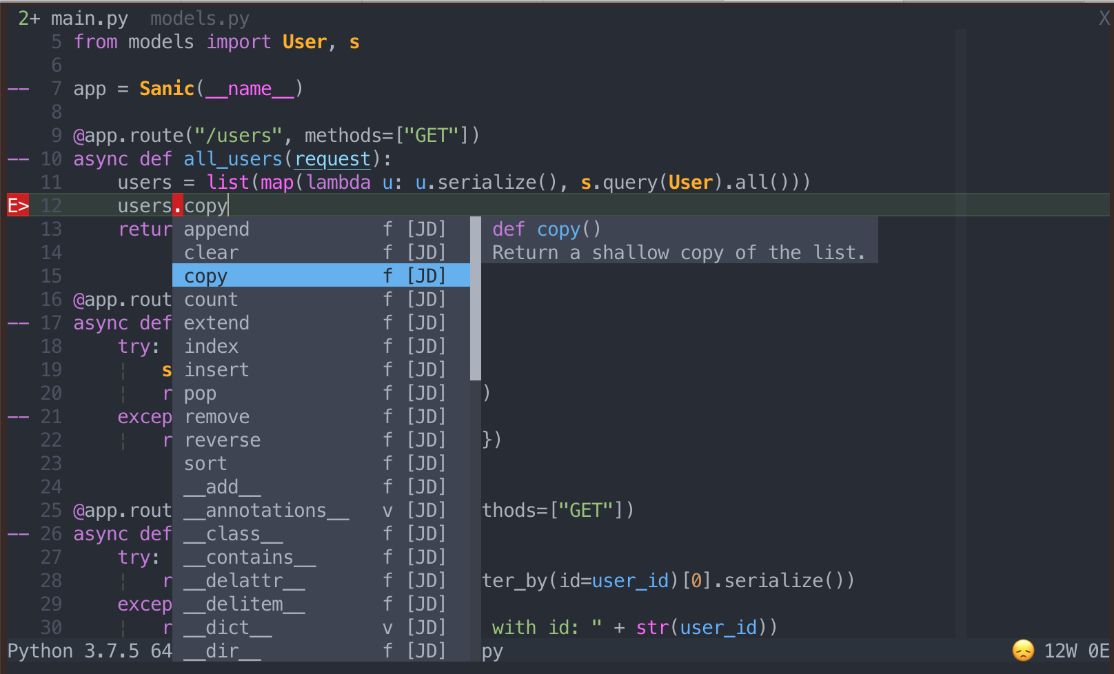  B Vim For Python In 2020